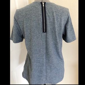 zipper back chambray shirt // Gap